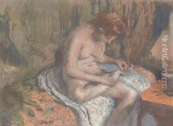 L'epine (Femme se soignant le pied) Oil Painting - Edgar Degas