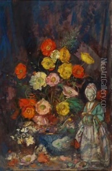 The Poppy Princess Oil Painting - John Henry Amshewitz