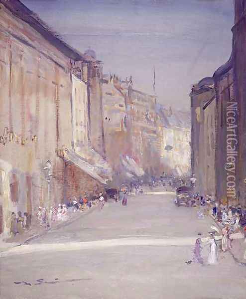 Commercial Street, Leeds Oil Painting - Mark Senior