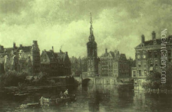 Amsterdam Oil Painting - Pierre Justin Ouvrie