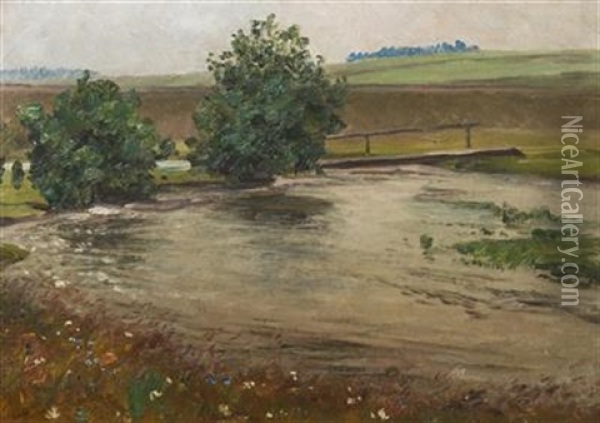 Spring Landscape Oil Painting - Frantisek Kavan