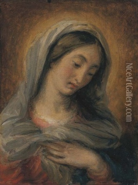 Madonna Oil Painting - Giovanni Carnovali