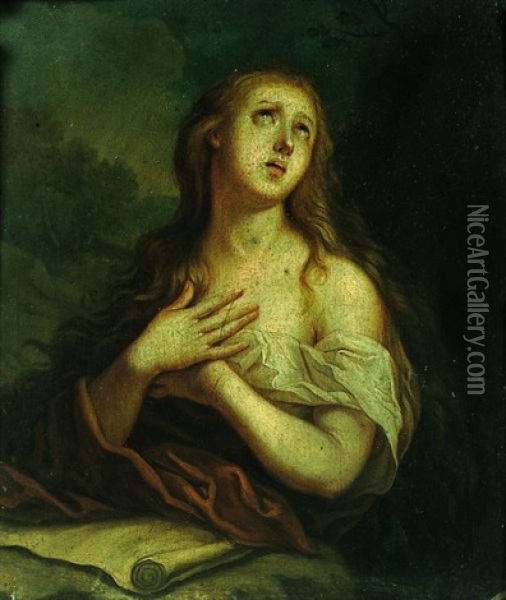 Sainte Marie-madeleine Repentante Oil Painting - Louis de Sylvestre the Younger