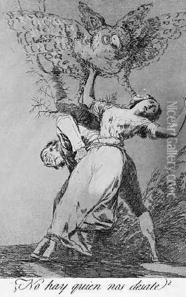 Caprichos Plate 75 Can't Anyone Untie Us Oil Painting - Francisco De Goya y Lucientes