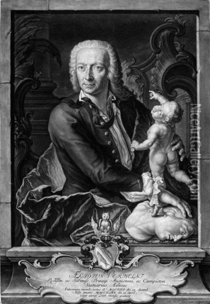 Bildnis Des Bildhauers Und Stukkators Aegidius Verhelst Oil Painting - Johann Jakob Haid