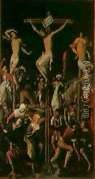 La Crucifixion Oil Painting - Pedro Berruguete