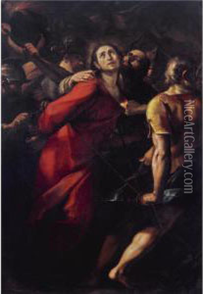 The Capture Of Christ Oil Painting - Giulio Cesare Procaccini