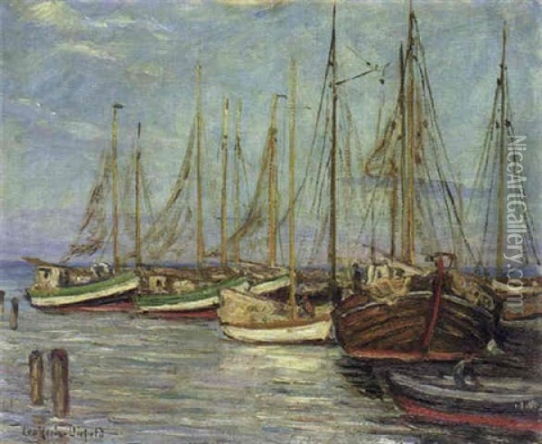 Fischerboote Oil Painting - Leopold Klein von Diepold