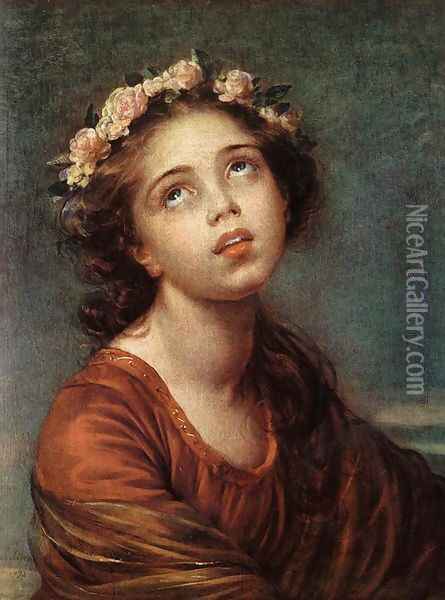The Daughter's Portrait Oil Painting - Elisabeth Vigee-Lebrun