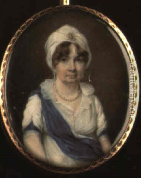 Portrait Of Mrs. Thomas Lee Oil Painting - George Engleheart
