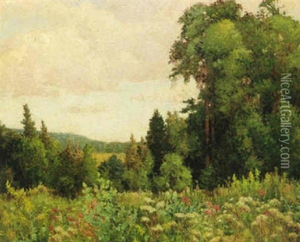 Flowering Meadow Oil Painting - Francis Hans Johnston