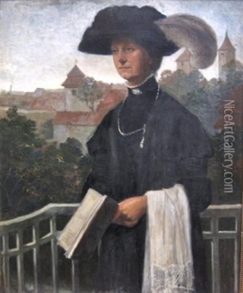 Portraet Af Kvinde Oil Painting - Jorgen Storck