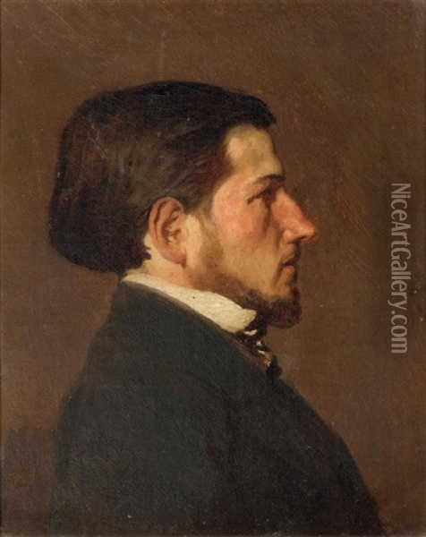 Portrait Of A Gentleman Oil Painting - Barthelemy Menn