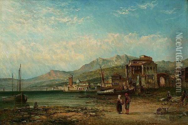 Mediterrean Landscape Oil Painting - Alfred Pollentine
