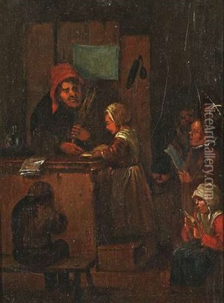 Die Schulstunde Oil Painting - Egbert van Heemskerck the Elder