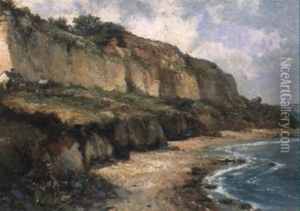 The Headland Oil Painting - Hermanus Koekkoek the Elder