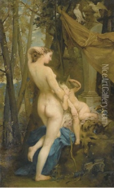 La Toilette De Venus Oil Painting - Paul Baudry