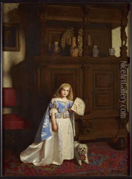 Her New Dress Oil Painting - William B. Collier Fyfe