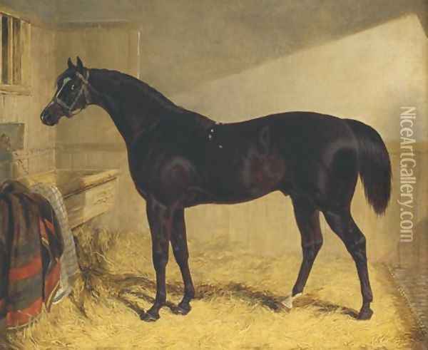 Touchstone Winner 1834 St. Leger Oil Painting - John Frederick Herring Snr