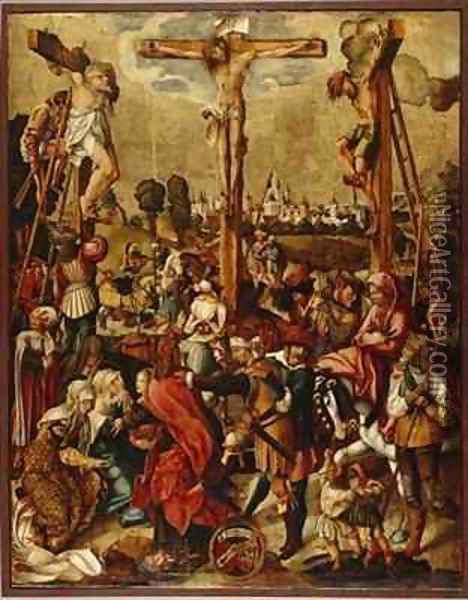 The Crucifixion Oil Painting - Jorg the Elder Breu