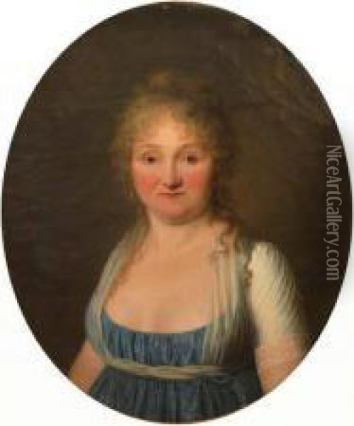 Portrait Presume De La Femme Du Peintre Oil Painting - Francois-Xavier Fabre