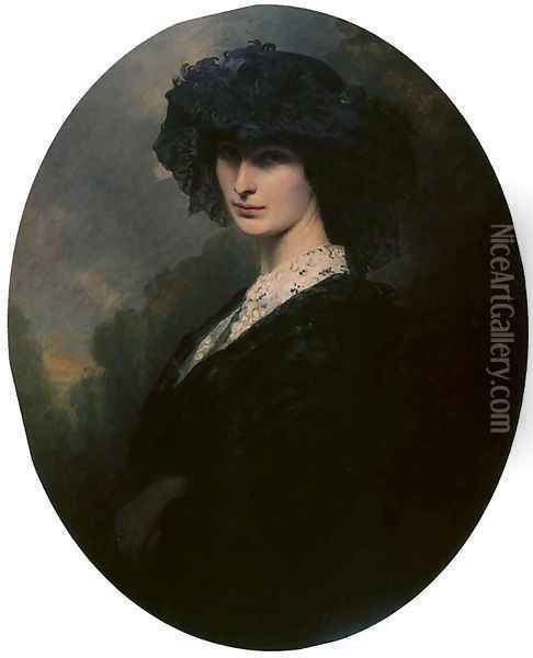 Jadwiga Potocka, Countess Branicka Oil Painting - Franz Xavier Winterhalter