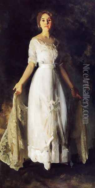 Mrs Albert M Miller Oil Painting - George Wesley Bellows