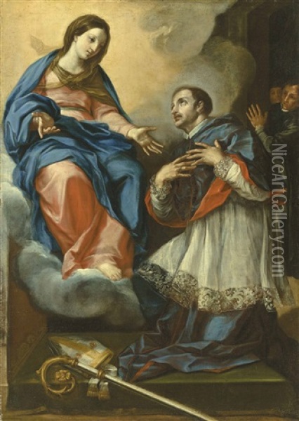 The Vision Of Juan De Palafox Y Mendoza, Bishop Of Puebla Oil Painting - Carlo Maratta