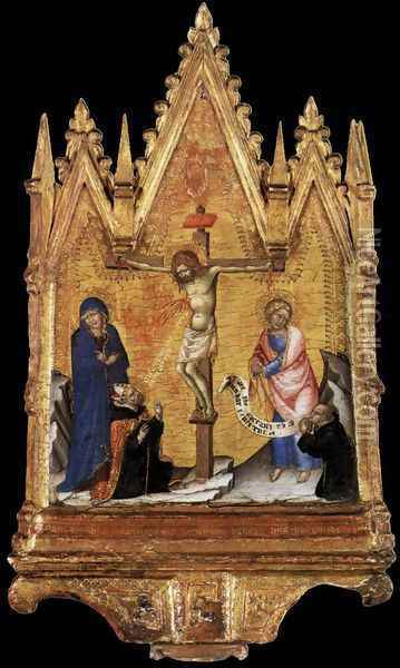 Crucifixion with Donor 1380 Oil Painting - gi Vannuccio Francesco