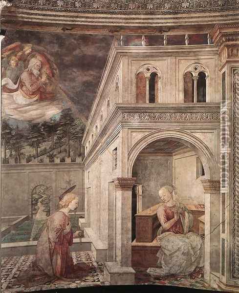 Annunciation 1467-69 Oil Painting - Fra Filippo Lippi