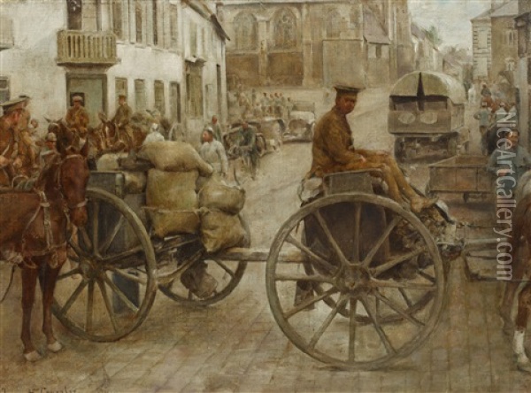 Military Procession Oil Painting - Juan Antonio Gonzalez