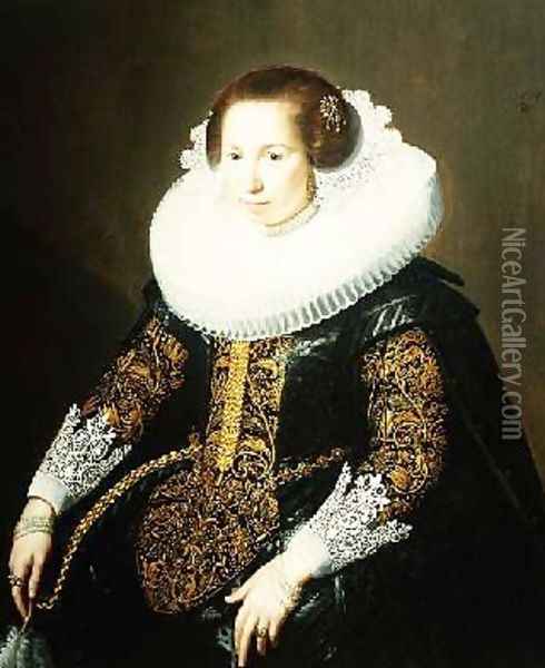Portrait of Catharina van Voorst 1595-1650 Oil Painting - Paulus Moreelse