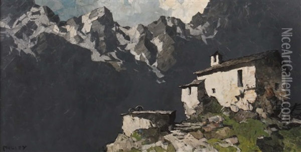 Alpenhof Bei Garmisch Oil Painting - Oskar Mulley