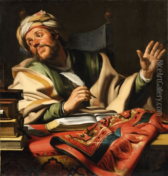 The Steadfast Philosopher Oil Painting - Gerrit Van Honthorst