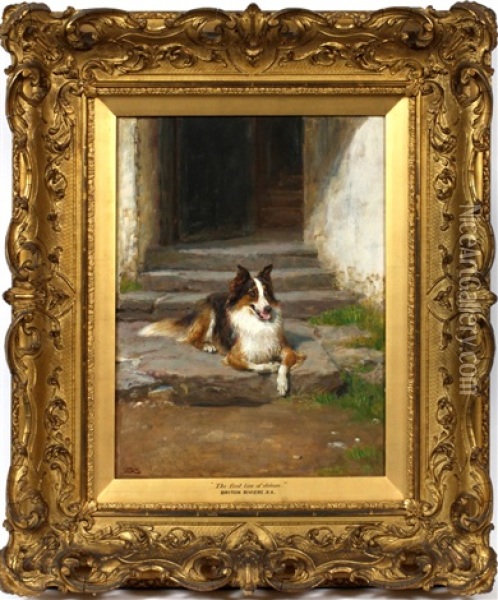 The First Line Of Defence Oil Painting - Briton Riviere