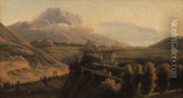 Paysage Italien Oil Painting - Jean Germain Drouais