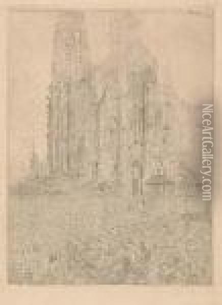 La Cathedrale, 1re Planche Oil Painting - James Ensor