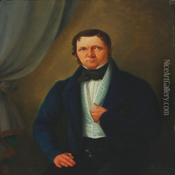Portrait Of A Noble Man Oil Painting - J. Boshammer