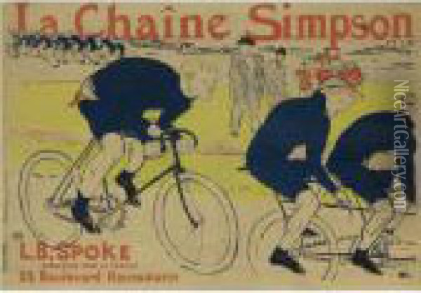 La Chaine Simpson (d. 360; A. 187; W. P26; Adr. 189) Oil Painting - Henri De Toulouse-Lautrec