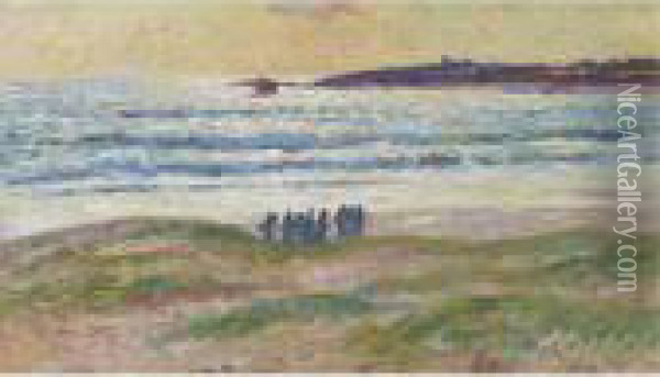 Cote De Bretagne Oil Painting - Henri Moret