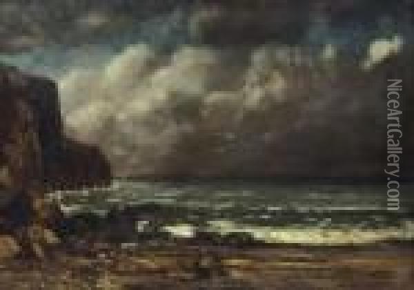 La Greve Oil Painting - Gustave Courbet