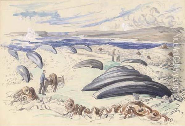 Achill Island Oil Painting - Mainie Harriet Jellett