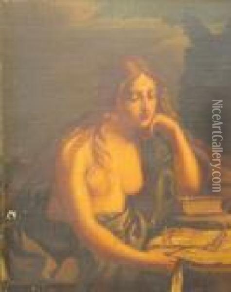 The Penitent Mary Magdalen Oil Painting - Guercino