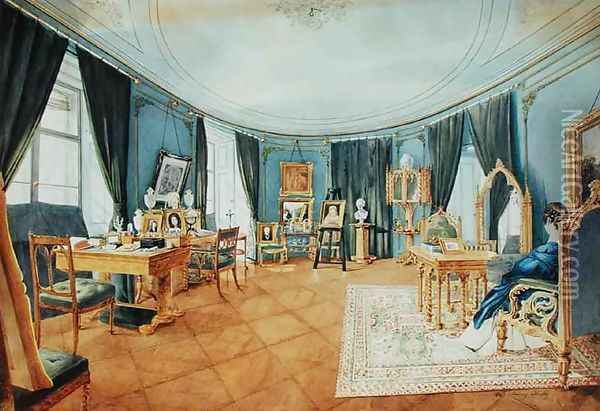 An Artists Room in Vienna Oil Painting - Ludwig Hild
