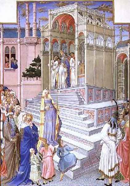 The Presentation of the Virgin in the Temple from the Tres Riches Heures du Duc de Berry Oil Painting - Pol de Limbourg