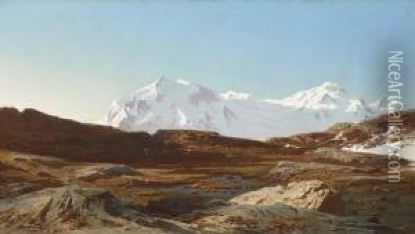 Mount Rosa Oil Painting - Francois Roffiaen