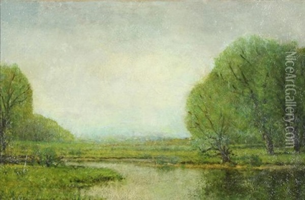 Old Lyme Landscape Oil Painting - Bruce Crane