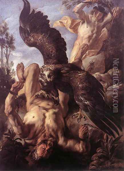 Prometheus Bound Oil Painting - Jacob Jordaens