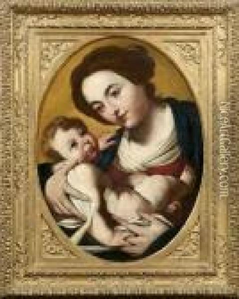 Madonna Col Bambino Oil Painting - Francesco Pacecco De Rosa
