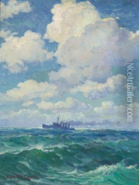Steamer On The High Seas Oil Painting - Charles Henry Grant